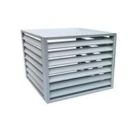 Cubierta de aluminio duradera para aire acondicionado, resistente a la intemperie, para exteriores, soporte para plantas y pantalla de privacidad para protección central de bomba de calor de CA