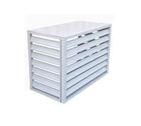 Cubierta de aluminio para aire acondicionado al aire libre, protector multifuncional resistente a la intemperie para unidades de aire acondicionado, protección de aleación, color blanco para cuatro