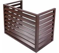 Cubierta de aluminio para aire acondicionado para exteriores, resistente a la intemperie, 99,5 x 50 x 70 cm, color blanco, ideal para ocultar unidades y mejorar el atractivo de la acera.