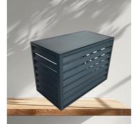 Cubierta de aluminio para aire acondicionado para mini unidades divididas al aire libre, protección duradera resistente a la intemperie, resistente a los rayos UV, se adapta a la mayoría de tamaños