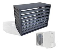 Cubierta de aluminio para aire acondicionado para todo tipo de clima, pantalla de privacidad decorativa independiente para protección contra la intemperie