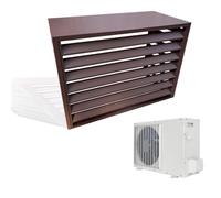 Cubierta de aluminio para aire acondicionado para todo tipo de clima, pantalla de privacidad decorativa independiente para protección contra la intemperie