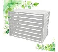 Cubierta de aluminio para aire acondicionado resistente a la intemperie con acabado de grano de madera para unidades divididas, protege contra la lluvia, la nieve y los daños UV