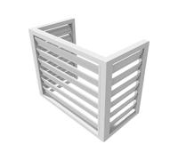 Cubierta de aluminio para aire acondicionado, valla de bomba de calor para exteriores, sin diseño superior, color blanco, 110 x 60 x 80 cm, protege los condensadores para unidades de fuente de aire (2