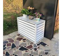 Cubierta de aluminio para aire acondicionado y bomba de calor, pantalla protectora para exteriores, cubierta decorativa de privacidad, resistente a la intemperie, rejillas de condensador para todas