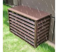Cubierta de aluminio resistente para valla de aire acondicionado, antirrobo para todo tipo de clima, reducción de ruido, solución de ordenado de jardín (marrón, 100 cm)