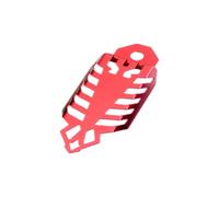 Cubierta de Amortiguador para Motocicleta,Decoración de Horquilla Trasera Delantera,Protector de Aluminio,Accesorios de Modificación Universales para Motocross ATV (Red)