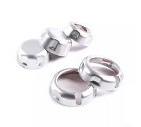 Cubierta de anillo de perilla de interruptor de volumen ABS plateado para Land Rover Discovery 3 para LR3 04-09 y para RangeRover Sport L320 05-08, juego de 5 piezas de accesorios interiores