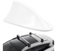 Cubierta de Antena de Aleta de Tiburón para Coche Antena de Aleta de Tiburón ABS Autoadhesiva sin Perforaciones con Panel Interior para Señales 7x3x2 Alerones Decorativos de Repuesto para Coche, Blan