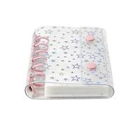 Cubierta de archivador presupuestario A7 - organizador de planificador de PVC, carcasa para cuadernos de estrellas con purpurina 11 x 14,5 cm | Archivadores de portadas para periódicos, sobres de