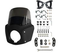 Cubierta de asiento Carenado frontal para motocicleta, parabrisas de 11 ", compatible con Harley Softail Low Rider S FXLRS 2020-2024 Cubierta del Asiento(11 Light Smoke)