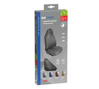 Cubierta de Asiento Coche Universal Delantero Gris Solo Elastizado Lavable Poli