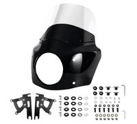 Cubierta de asiento Compatible con Harley Fat Boy FLSTF 2000-2017 11 "13" 15 "carenado de parabrisas Deflector carcasa carenado Compatible faro 7" Cubierta del Asiento(11inch Clear)