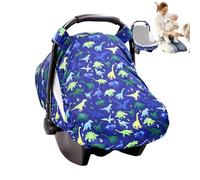 Cubierta de asiento para el automóvil niños, dosel de asiento para el automóvil, Cosopol protector de portador para niños a prueba de viento, Cubierta de enfermería con patada con una ventana de 2 cap
