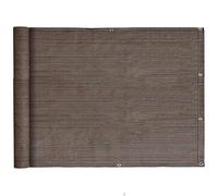 Cubierta de balcón resistente a la intemperie, 1 x 10 m, con ojales y cordón, color marrón, perfecta para patio, césped, pérgola, terraza, piscina, patio, protección para uso al aire libre