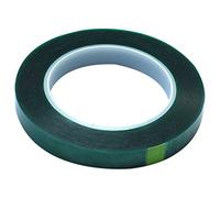 Cubierta de banda Bonus Eurotech 1BL54.03.0015/066A# de poliéster, pegamento de silicona, + 240°C, longitud 66 m x ancho 15 mm x total grosor 0,085 mm, verde/transparente