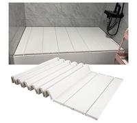 Cubierta de bañera de polipropileno, tabla de baño a prueba de polvo, alfombrilla de aislamiento de 1 cm de grosor para baño, spa, bandeja de bañera reversible de 360°, se adapta a 150 x 75 cm, ideal