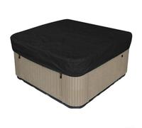 Cubierta de bañera resistente al viento para uso al aire libre, protector de spa impermeable con características ajustables para un ajuste seguro (218 x 218 x 30 cm)