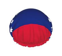 Cubierta de baño con estampado de bandera de Venezuela para mujer, reutilizable, doble capa impermeable, gorros de ducha para mujeres y mujeres