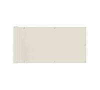 Cubierta de barandilla de balcón color beige, resistente a los rayos UV, pantalla de privacidad para patio al aire libre, jardín, piscina, lona duradera con ojales y cordones para una fácil