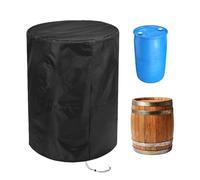 Cubierta de barril: protector de lluvia impermeable, protector de tambor para exteriores, envoltura de tela Oxford pesada, protector de cubo asegurado con cordón, capa de malla resistente a los rayos
