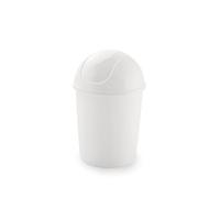 Cubierta De Basura Con Tapa Basculante De Plástico, 6Lt, Blanco
