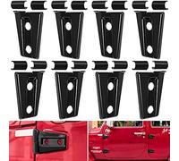 Cubierta de bisagra de puerta, accesorios exteriores para Jeep Wrangler JK JKU Sport Rubicon Sahara X Unlimited de 2 puertas y 4 puertas 2007-2018 (negro, 8 piezas)