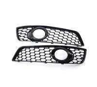 Cubierta de bisel for luz antiniebla de coche, brillante/cromada, rejilla de lámpara de parachoques delantero con orificio for lámpara, estilo malla, compatible con Audi A3 8P 2009 2010 2011-2013(Silv