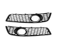 Cubierta de bisel for luz antiniebla de coche, brillante/cromada, rejilla de lámpara de parachoques delantero con orificio for lámpara, estilo malla, compatible con Audi A3 8P 2009 2010 2011-2013(Chro