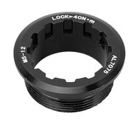 Cubierta de bloqueo del volante, cubierta del anillo del volante de aleación de aluminio para volante de 12 velocidades M7100 M6100 M8100 (Negra)