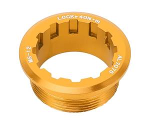 Cubierta de bloqueo del volante, cubierta del anillo del volante de aleación de aluminio para volante de 12 velocidades M7100 M6100 M8100 (Oro)