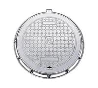 Cubierta de boca antideslizante para exteriores, tapa de tanque séptico de hierro fundido, rejilla de drenaje para jardín, patio, garaje o alcantarillado (80 x 90 cm)