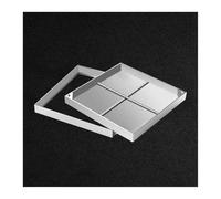 Cubierta de boca cuadrada resistente, decoración de jardín transparente, tapa de tanque séptico duradera, cubierta de acceso a losas de pavimento al aire libre para paisajismo y drenaje