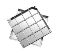 Cubierta de boca de acero empotrable invisible de 31.5 x 31.5 pulgadas, tapa cuadrada sellada y portátil para patios, jardines, escuelas, patios, estacionamientos, acceso a la cámara de inspección