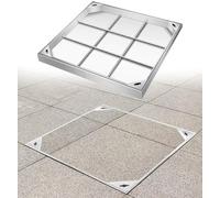 Cubierta de boca de acero galvanizado de 5 cm/8 cm de altura, tapa integrada duradera para jardín al aire libre, patios, solución de drenaje resistente, diseño resistente al óxido