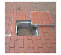 Cubierta de boca de acero inoxidable 304 para tanque séptico y lavabo de aguas residuales, tapa cuadrada integrada para acceso a servicios subterráneos, accesorio de inspección duradero