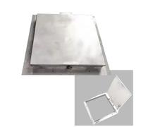Cubierta de boca de acero inoxidable con cerradura, cubierta de bomba de sumidero a prueba de óxido para jardines y patios al aire libre, 80 x 80 cm, resistente a la intemperie y acceso seguro