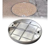 Cubierta de boca de acero inoxidable, cubierta de tanque séptico empotrada con marco, tapa de pozos de aguas residuales de alta carga para un uso duradero y fiable