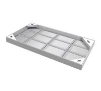 Cubierta de boca de acero inoxidable de diseño invisible, base de metal multifuncional para patio y camino. Ideal para sistemas de alcantarillado y D