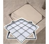 Cubierta de boca de acero inoxidable resistente, diseño cuadrado empotrado para entrada y patio, resistente a la intemperie y fácil de instalar