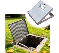 Cubierta de boca de inspección de acero inoxidable personalizable de 20 x 25 pulgadas, cubierta de pozo de alcantarillado integrada para sótano y acceso a alcantarillado