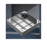 Cubierta de boca de metal para uso en exteriores, 50 x 50 cm, resistente a la intemperie, solución de acceso seguro para aceras y jardines