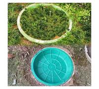 Cubierta de boca de plástico invisible extraíble e redonda verde para uso en exteriores, cubierta de alcantarillado con panel de acceso, solución de drenaje resistente