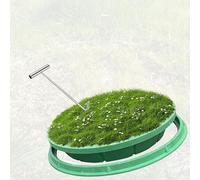 Cubierta de boca de resina verde de 40 cm, 12 cm de altura, diseño invisible para uso en exteriores, ideal para plantar césped e inspeccionar fuerte carga para uso doméstico y comercial, 1 unidad