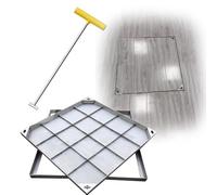 Cubierta de boca de tanque séptico, diseño cuadrado resistente para acceso a servicios públicos al aire libre e inspección de aguas residuales