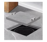 Cubierta de boca empotrada de acero inoxidable 304 con tapa cuadrada de inspección ConceaHandle para calzadas, patios y pavimentos, 40 x 40 x 5 cm, duradera y elegante