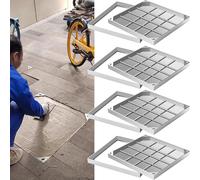 Cubierta de boca empotrada y marco con gancho de acero estilo T, tapa de inspección personalizable para tanque séptico, tapa de inspección para pasarelas y sótano, 500 x 500 mm, paquete de 2