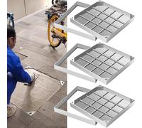 Cubierta de boca empotrada y marco con gancho de acero estilo T, tapa de inspección personalizable para tanque séptico, tapa de inspección para pasarelas y sótano, 500 x 500 mm, paquete de 2