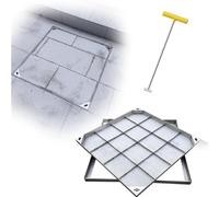 Cubierta de boca insertada, cubierta cuadrada invisible para tanque séptico para patio al aire libre, cubierta de inspección de suelo de acero inoxidable 304 con extractor