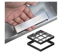 Cubierta de boca invisible cuadrada de 29 x 29 pulgadas, tapa de drenaje de acero inoxidable 304 con diseño de fácil elevación para soluciones de acceso seguras y elegantes